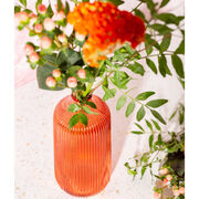 Amber glass tall vase